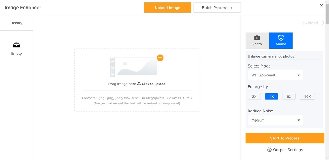 VanceAI Retoucher Workspace